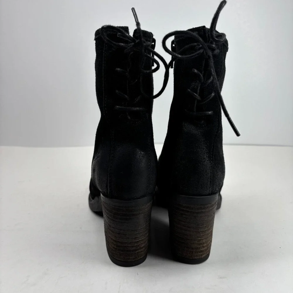 Bos. & Co. Barlow Women's US 6-6.5/37 Black Suede Leather Zip Waterproof Booties